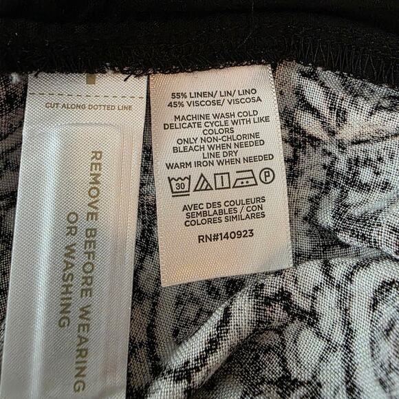 NWT Ann Taylor Loft black white paisley flowy shorts - large - Picture 6 of 6